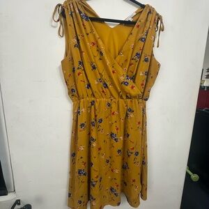 Floral Mustard Dress